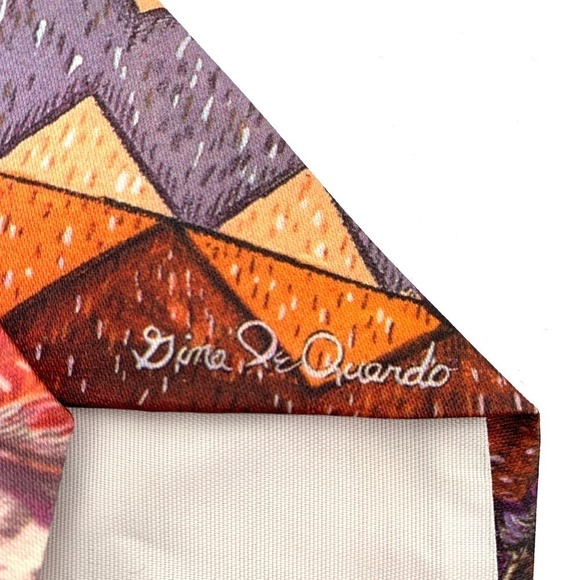 Ralph Marlin 1992 Vintage Tie Titled “Headdress” Made in the USA Standard Width - Picture 7 of 9